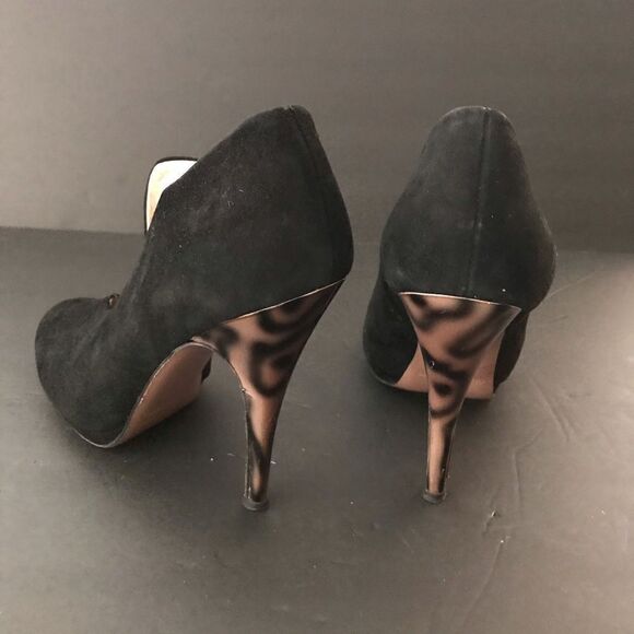 Claudia Ciuti Italy black suede Stiletto Booties 9.5 - Picture 3 of 9